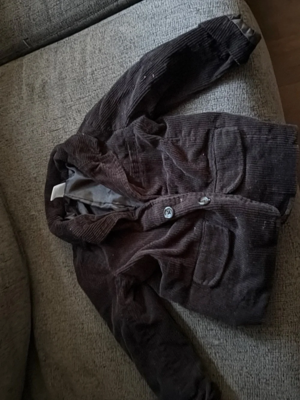 Wonderkids Dark Brown Corduroy Button Jacket